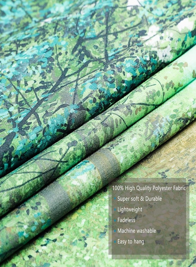 RLoncomix Japanese Noren Long Doorway Curtain Green Forest Door Curtain Tapestry for St. Patrick's Day Home Kitchen Decoration 33 x 59 inch - Image 3
